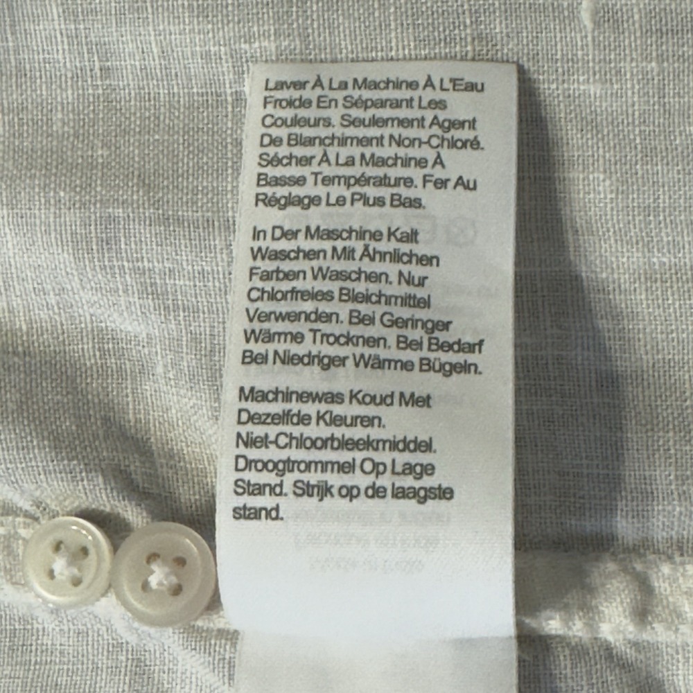 J Crew Sz 8 Baird Mcnutt Irish Linen Shirt Womens Dip Dyed Stone Relaxed Beige - Picture 8 of 11